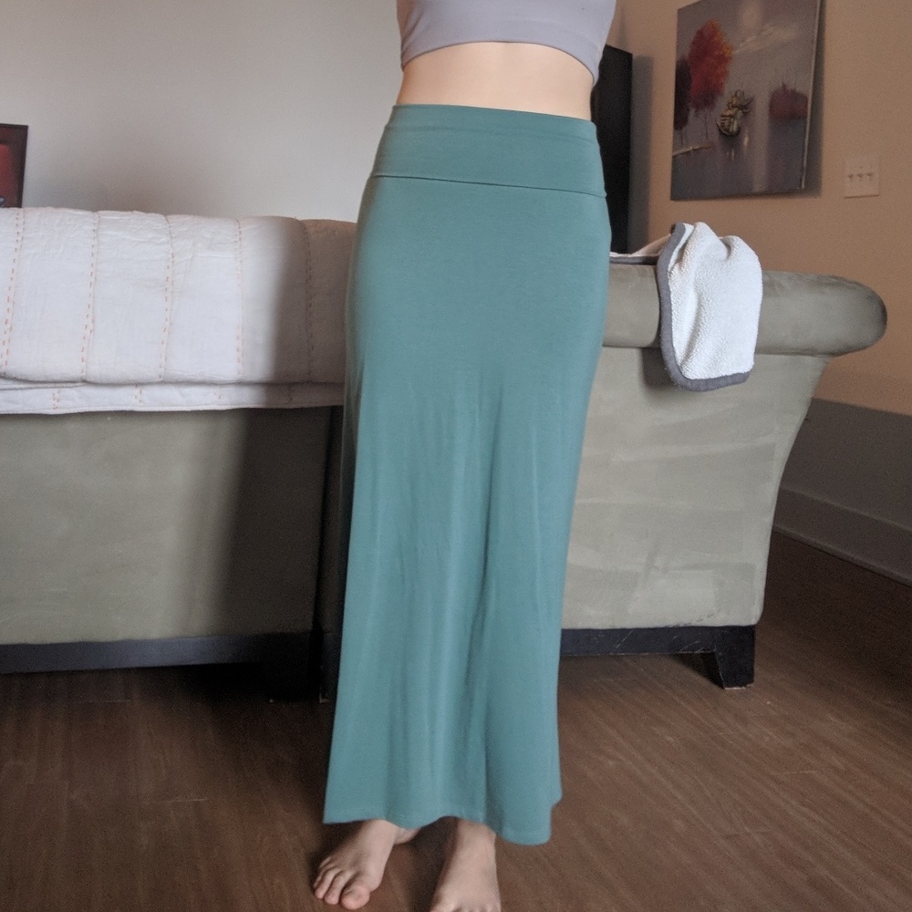 Teal maxi skirt